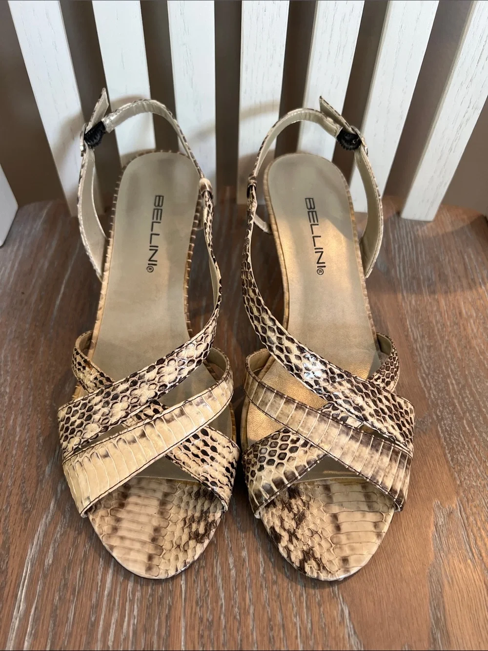 BELLINI Women's GENUINE SNAKE Sandals